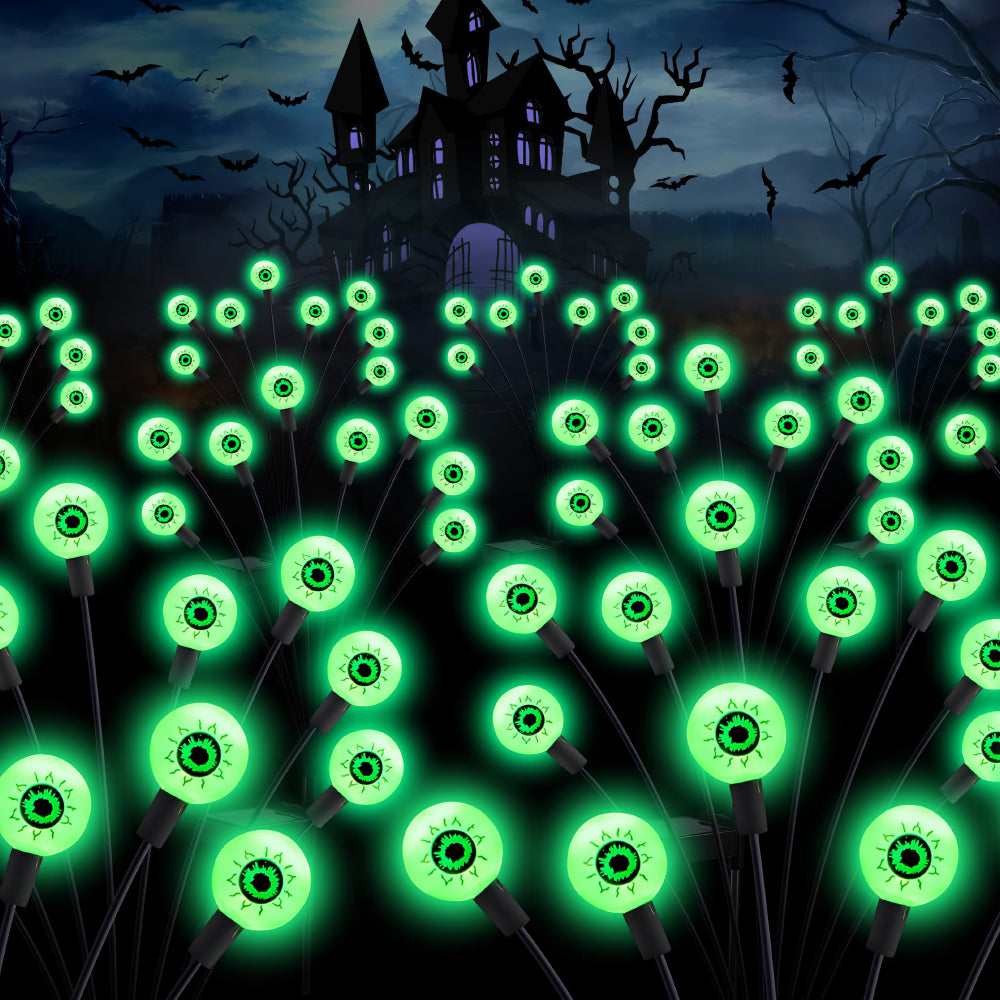 Solar Lights Outdoor, Outdoor Decorations Lights, Firefly Lights for Patio Decor, Big Bulb Swaying Lights