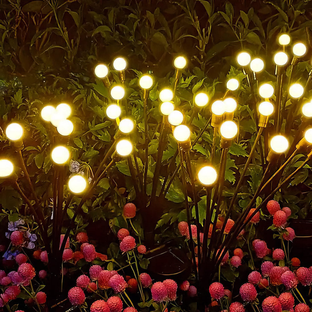 Solar Lights Outdoor Waterproof 2 Pack, Upgraded Outdoor Solar Lights for Yard Patio Garden Decor, Solar Lights for Outside Gardening Supplies, Firefly Garden Lights Solar Powered Outdoo