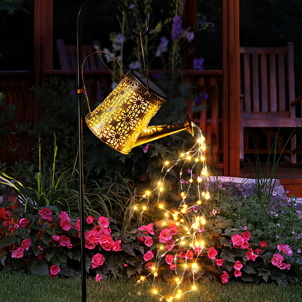 Solar Watering Can with Lights, Outdoor Garden Decor Waterproof Solar Garden Lights for Outdoor Pathway Yard Lawn Patio Party Decorations