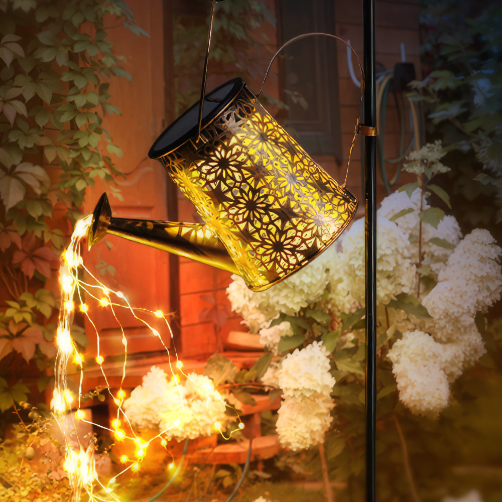 Solar Watering Can with Lights, Outdoor Garden Decor Waterproof Solar Garden Lights for Outdoor Pathway Yard Lawn Patio Party Decorations